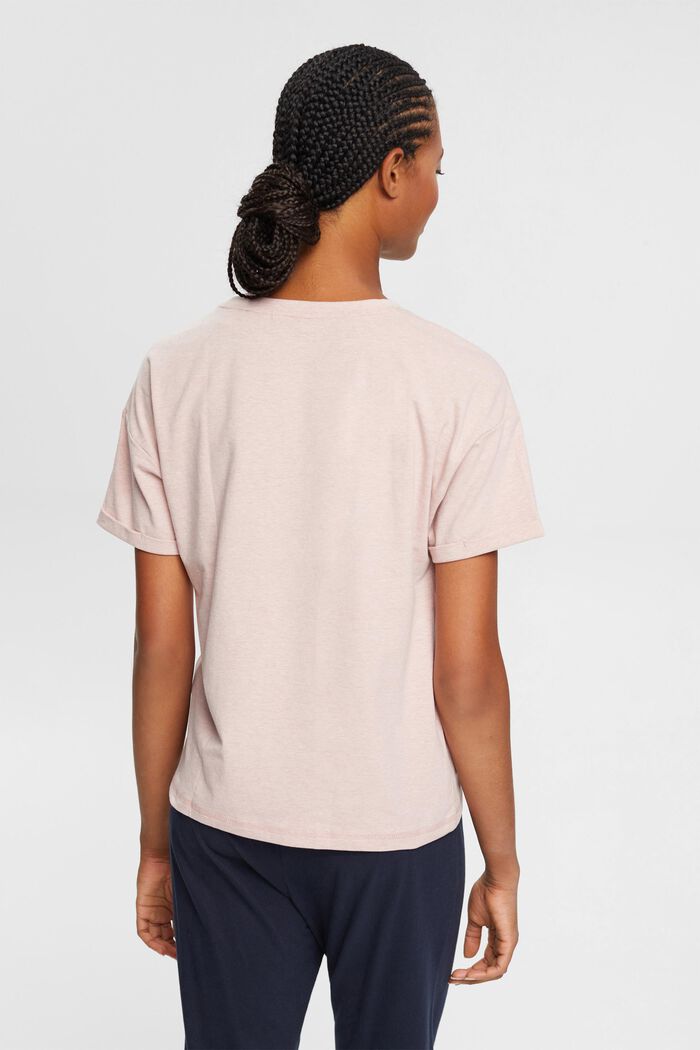 T-shirt with a breast pocket in blended cotton, OLD PINK, detail image number 4
