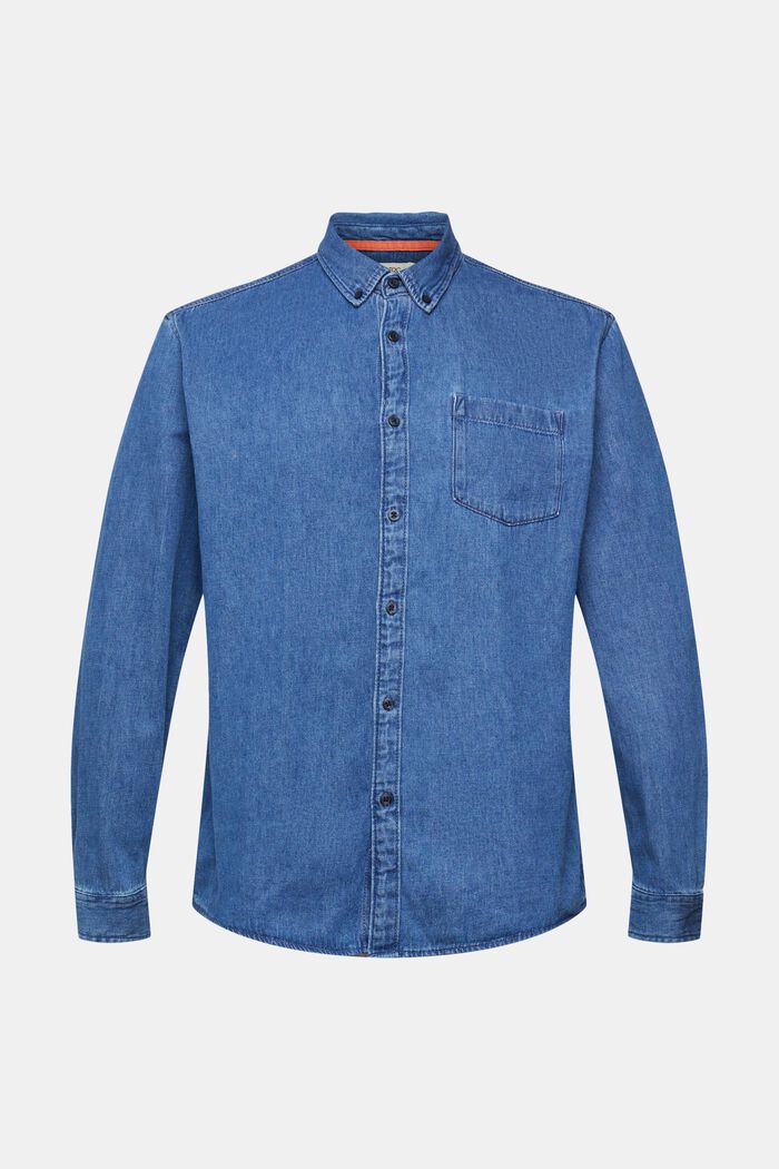 Denim shirt, BLUE MEDIUM WASHED, detail image number 6