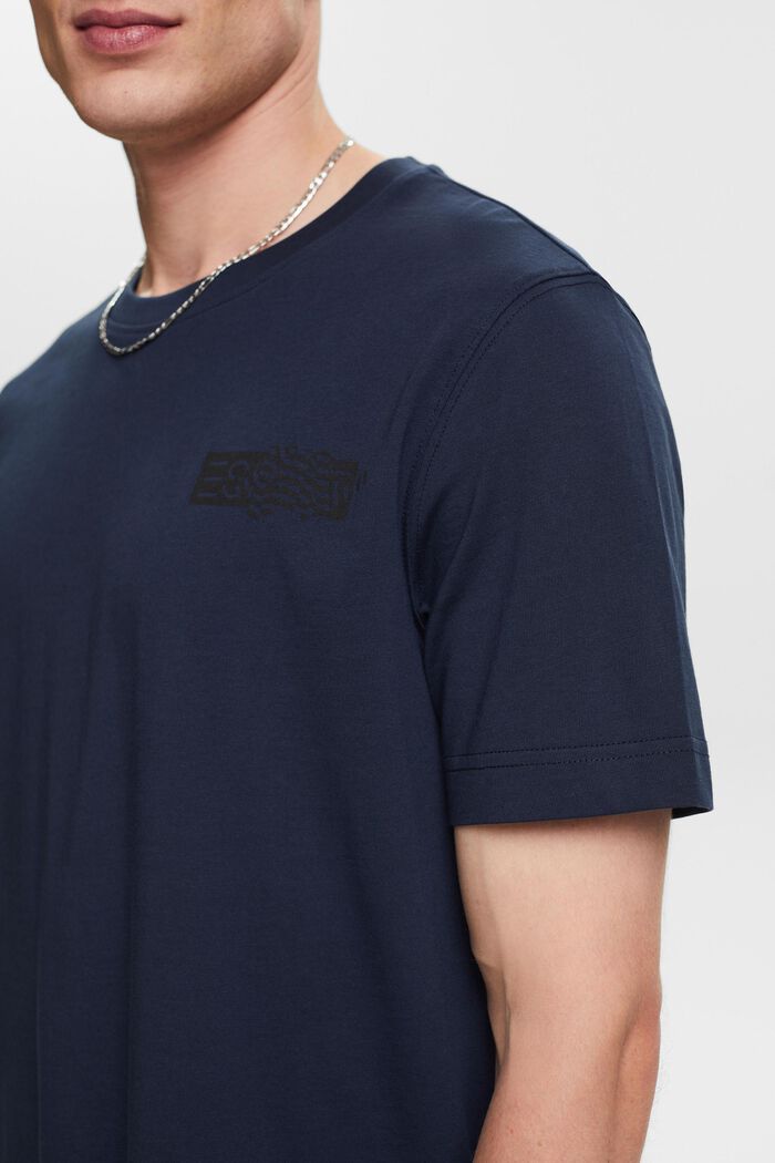 Graphic Cotton Jersey T-Shirt, NAVY, detail image number 4