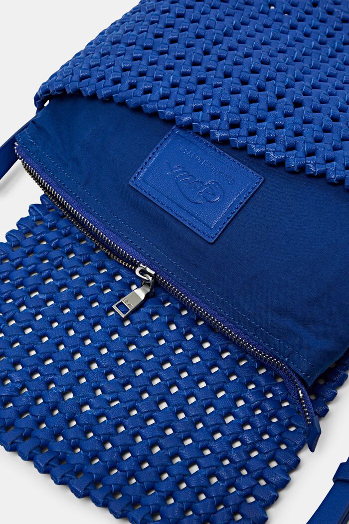 Flap Leather Shoulder Bag, BRIGHT BLUE, detail image number 3