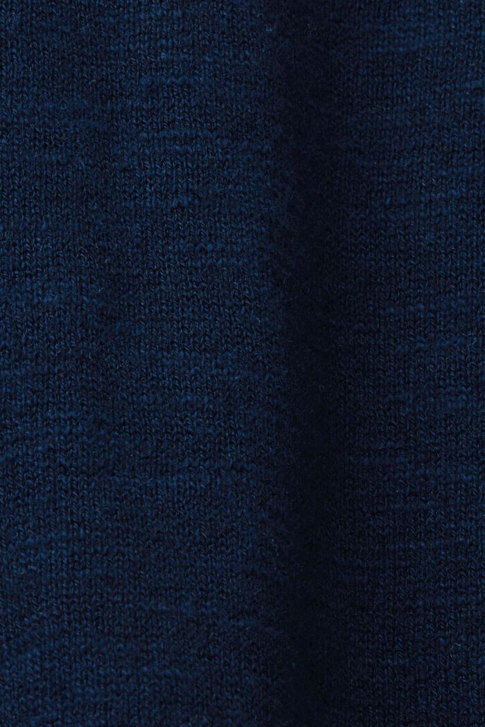Crewneck jumper, cotton-linen blend, NAVY, detail image number 5