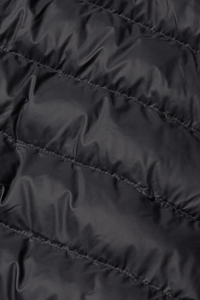Quilted jacket with high neck, BLACK, detail image number 4