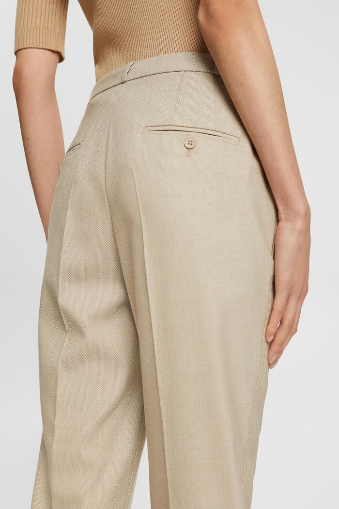 Cropped trousers, KHAKI GREEN, detail image number 4