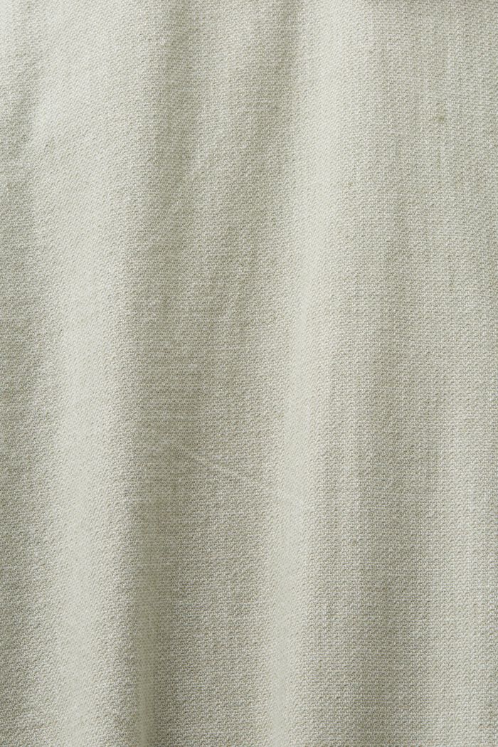 Herringbone shirt, linen blend, LIGHT GREEN, detail image number 5
