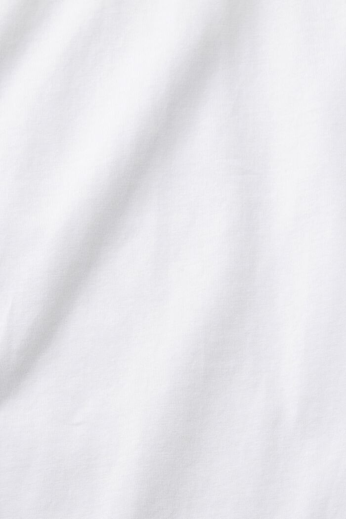 T-shirt with floral chest print, WHITE, detail image number 5