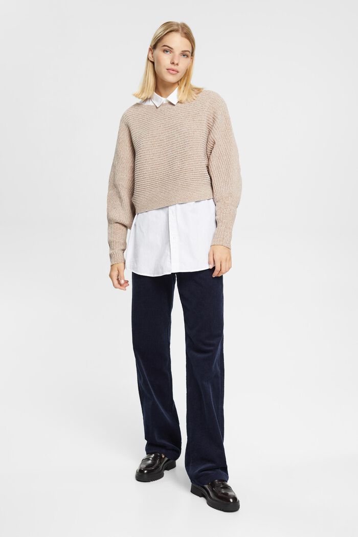 Chenille jumper with batwing sleeves