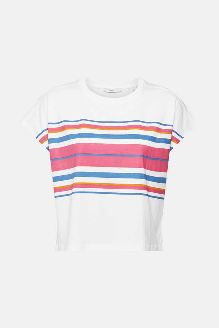 Striped print t-shirt, OFF WHITE, detail image number 2