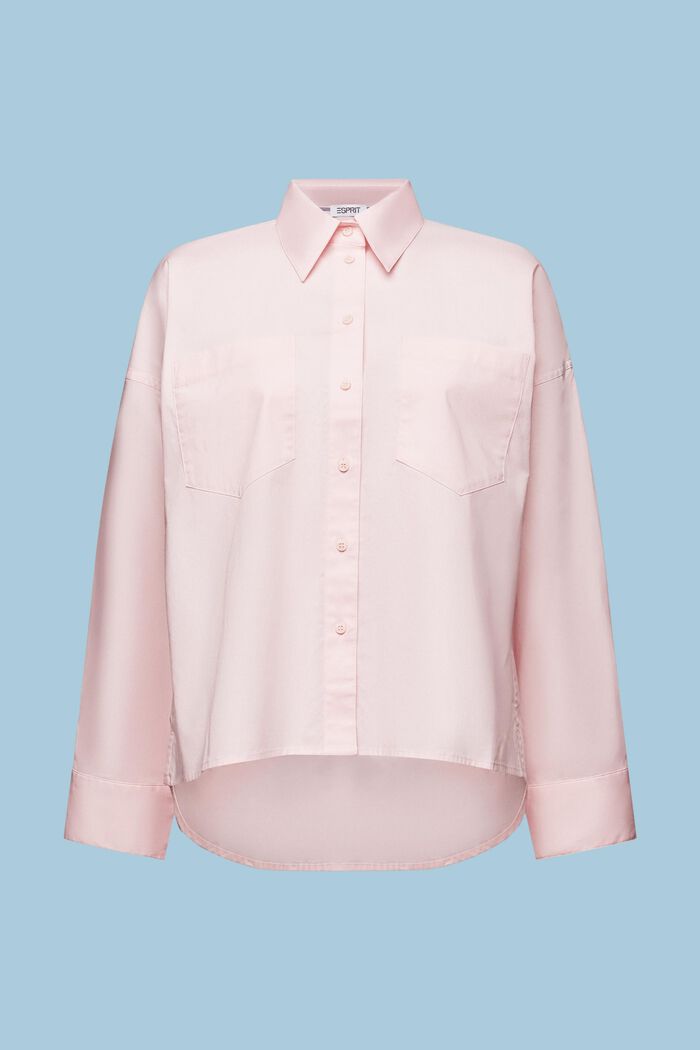 Cotton-Poplin Button-Up Shirt, PASTEL PINK, detail image number 6
