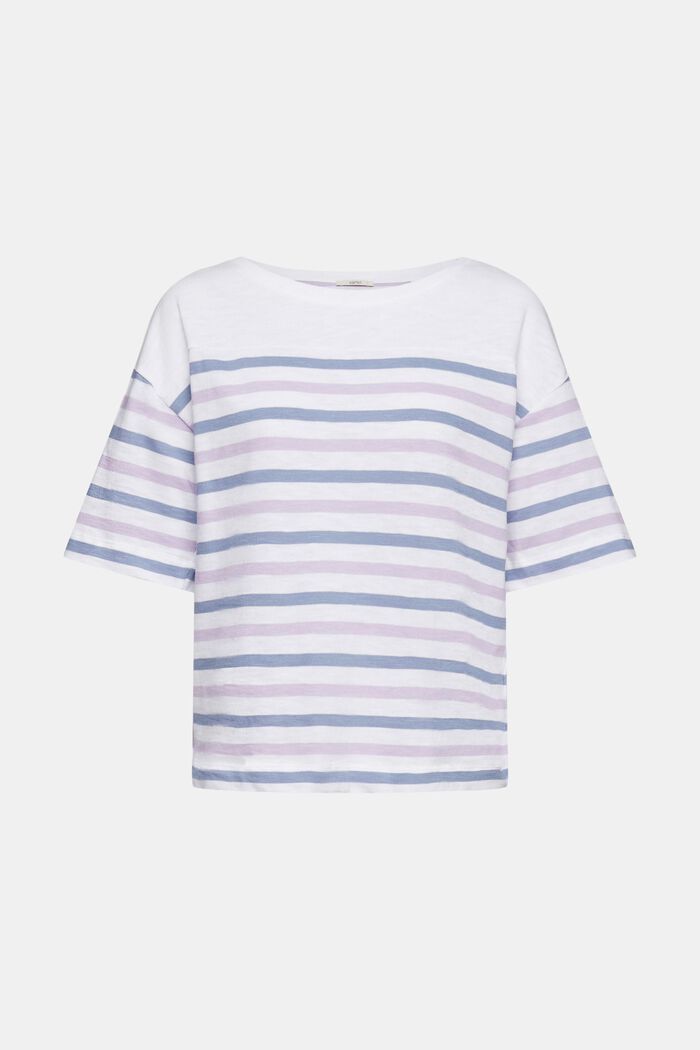 striped T-shirt, LILAC, detail image number 7