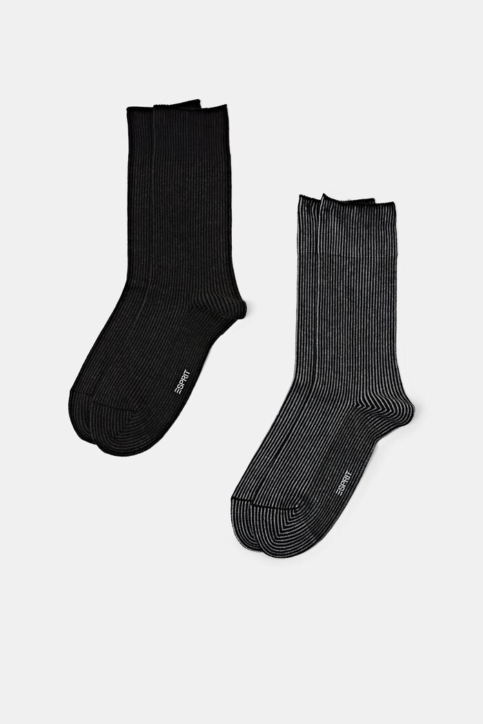 2-Pack Stripe Knit Socks, SORTIMENT, detail image number 0