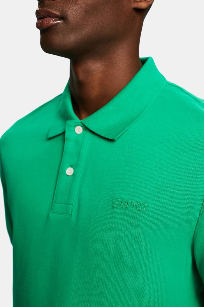 Piqué Polo Shirt, GREEN, detail image number 3