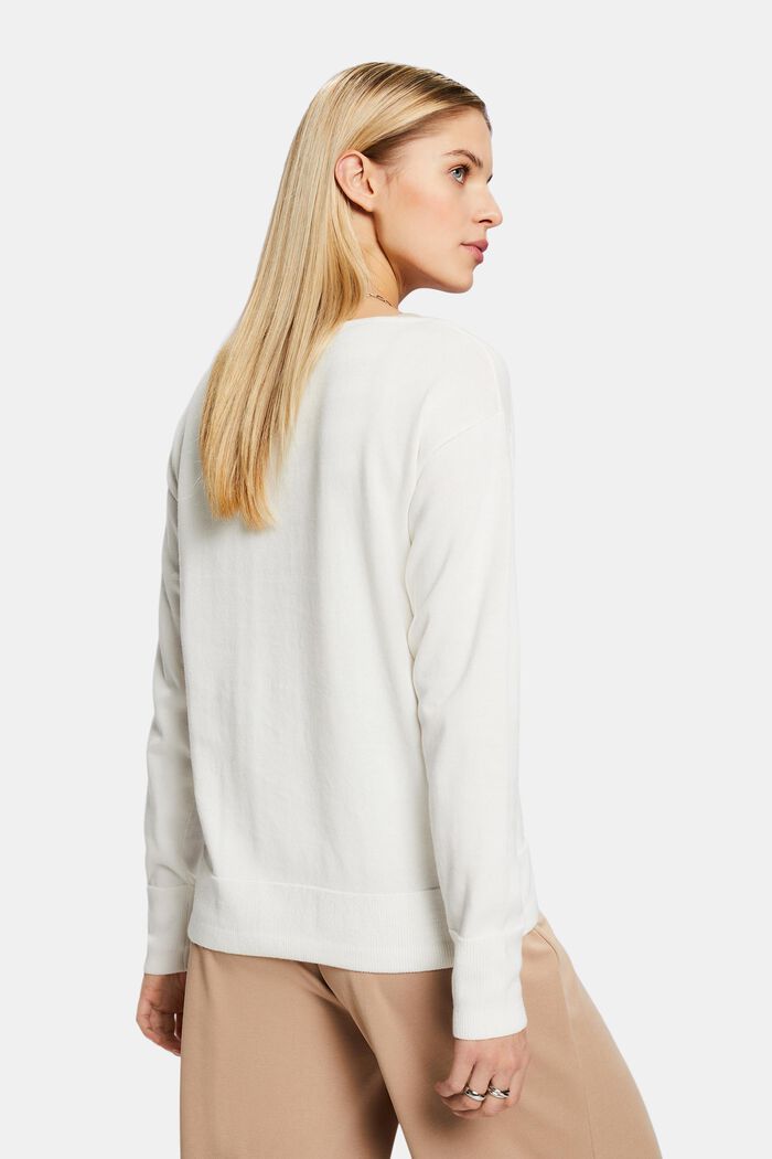 Boatneck Sweater, OFF WHITE, detail image number 2
