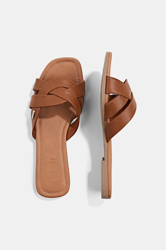 Sliders with braided straps, CARAMEL, detail image number 1