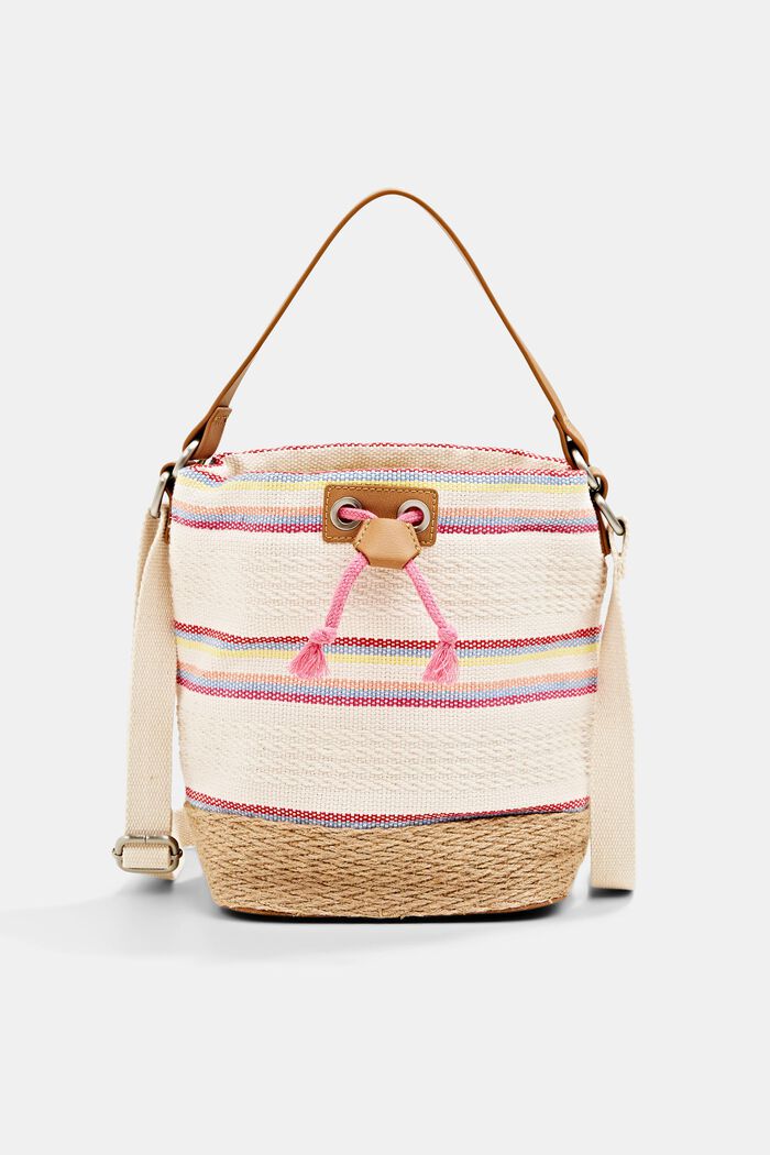 Vegan: Bucket bag with colourful stripes