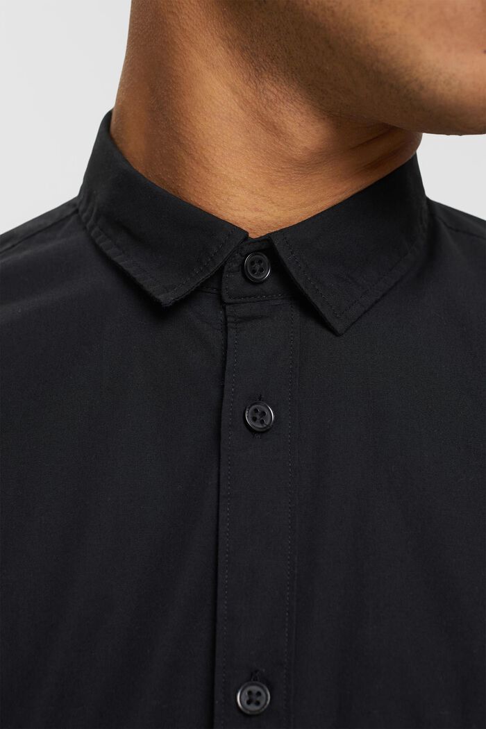 Slim fit, sustainable cotton shirt, BLACK, detail image number 0