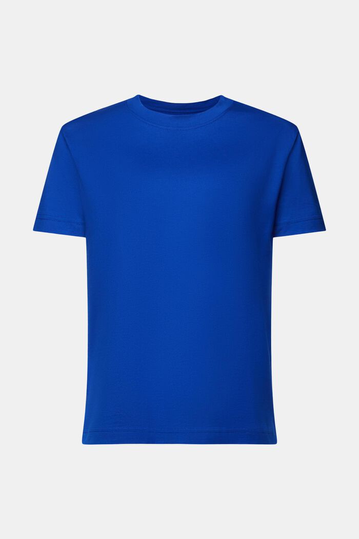 Pima Cotton Crewneck T-Shirt, BRIGHT BLUE, detail image number 6