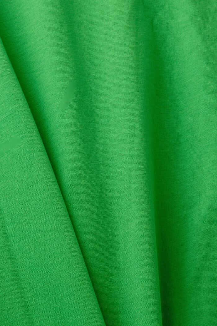 Cotton t-shirt with front print, GREEN, detail image number 5