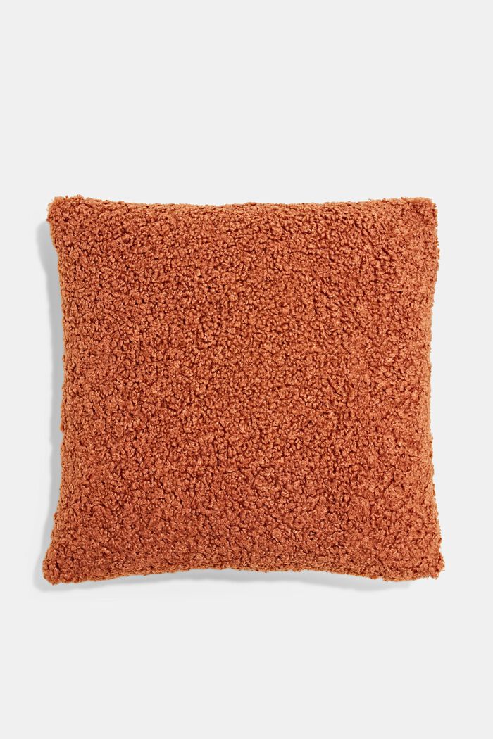 Plush cushion cover, RUST RED, detail image number 0