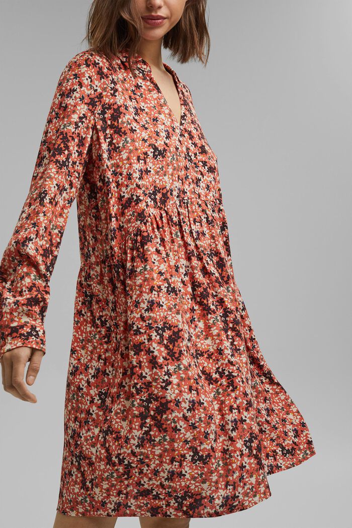 Tent dress with a mille-fleurs print, BLUSH, detail image number 3