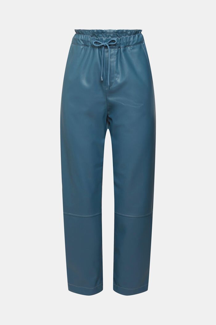 Faux leather tracksuit bottoms