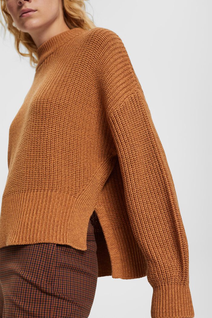 Ribbed knit jumper, LIGHT TAUPE, detail image number 0