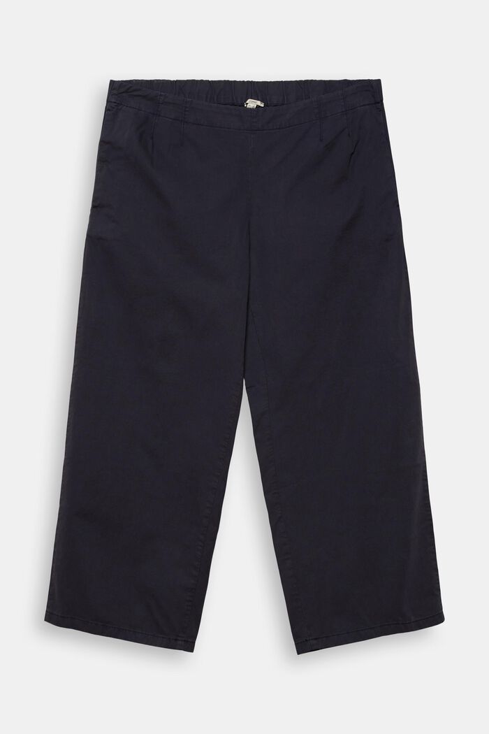 CURVY cropped trousers, NAVY, overview