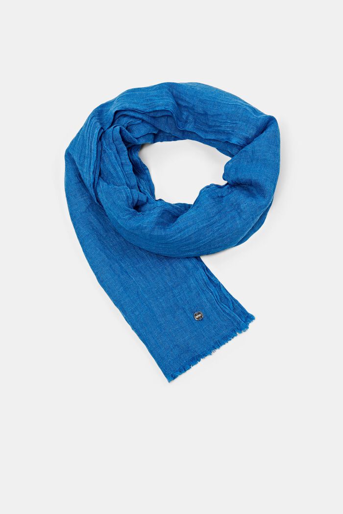 Scarf with crinkle effect, BLUE, detail image number 0