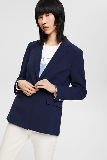 Relaxed one-button blazer