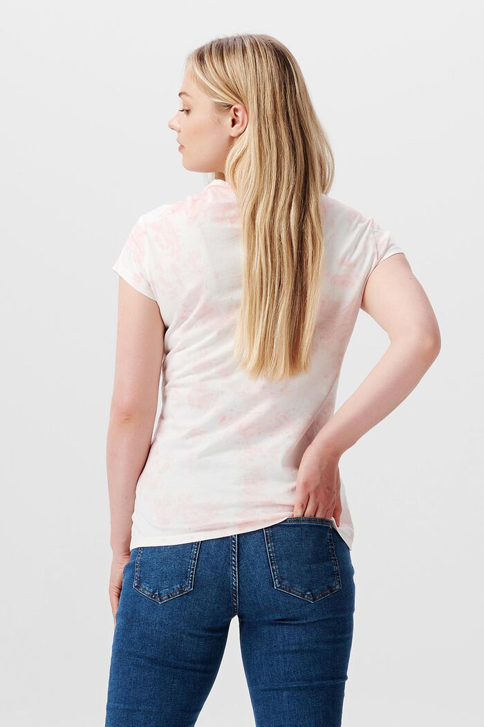 Ice dye cotton t-shirt, BLUSH, detail image number 1
