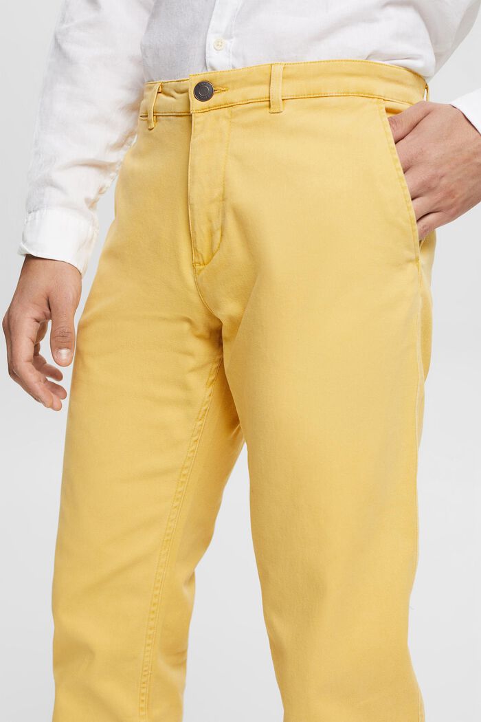 Cotton chinos, YELLOW, detail image number 0