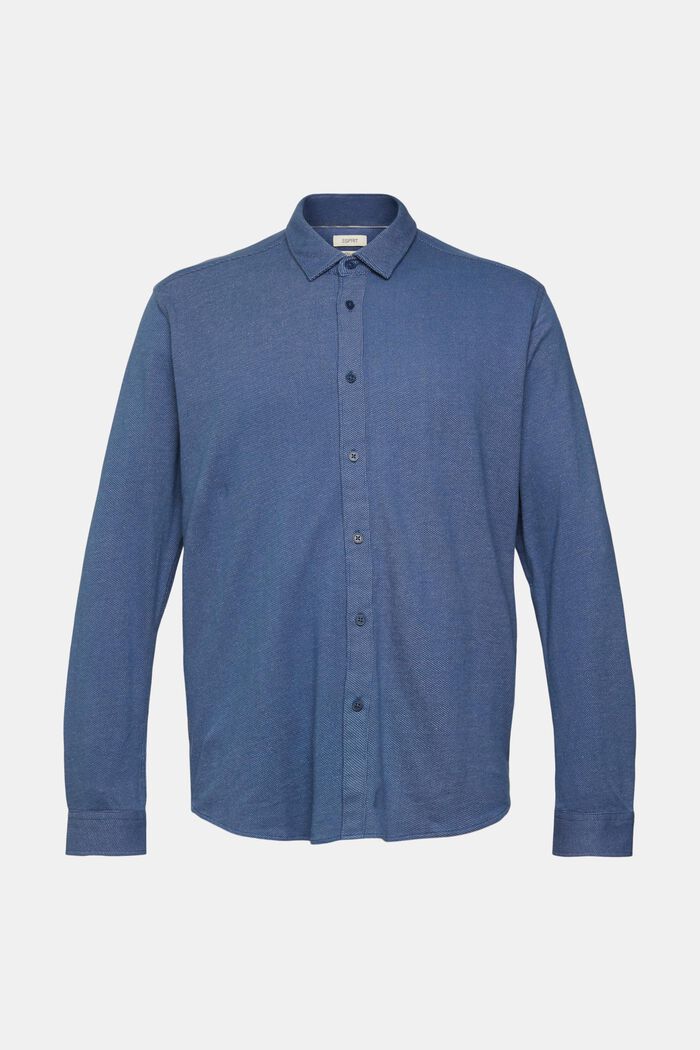 Textured shirt, DARK BLUE, detail image number 2