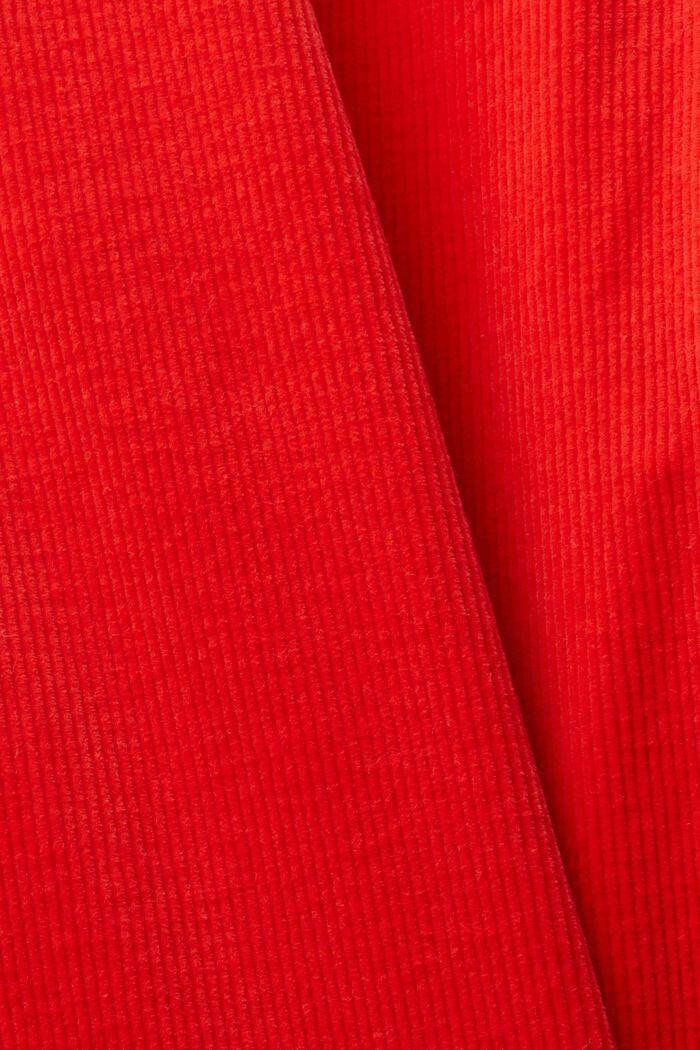 High-Rise Straight Fit Corduroy Trousers, RED, detail image number 6