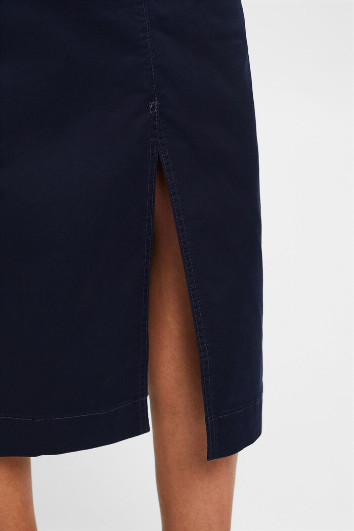 Slit Midi Skirt, NAVY, detail image number 4