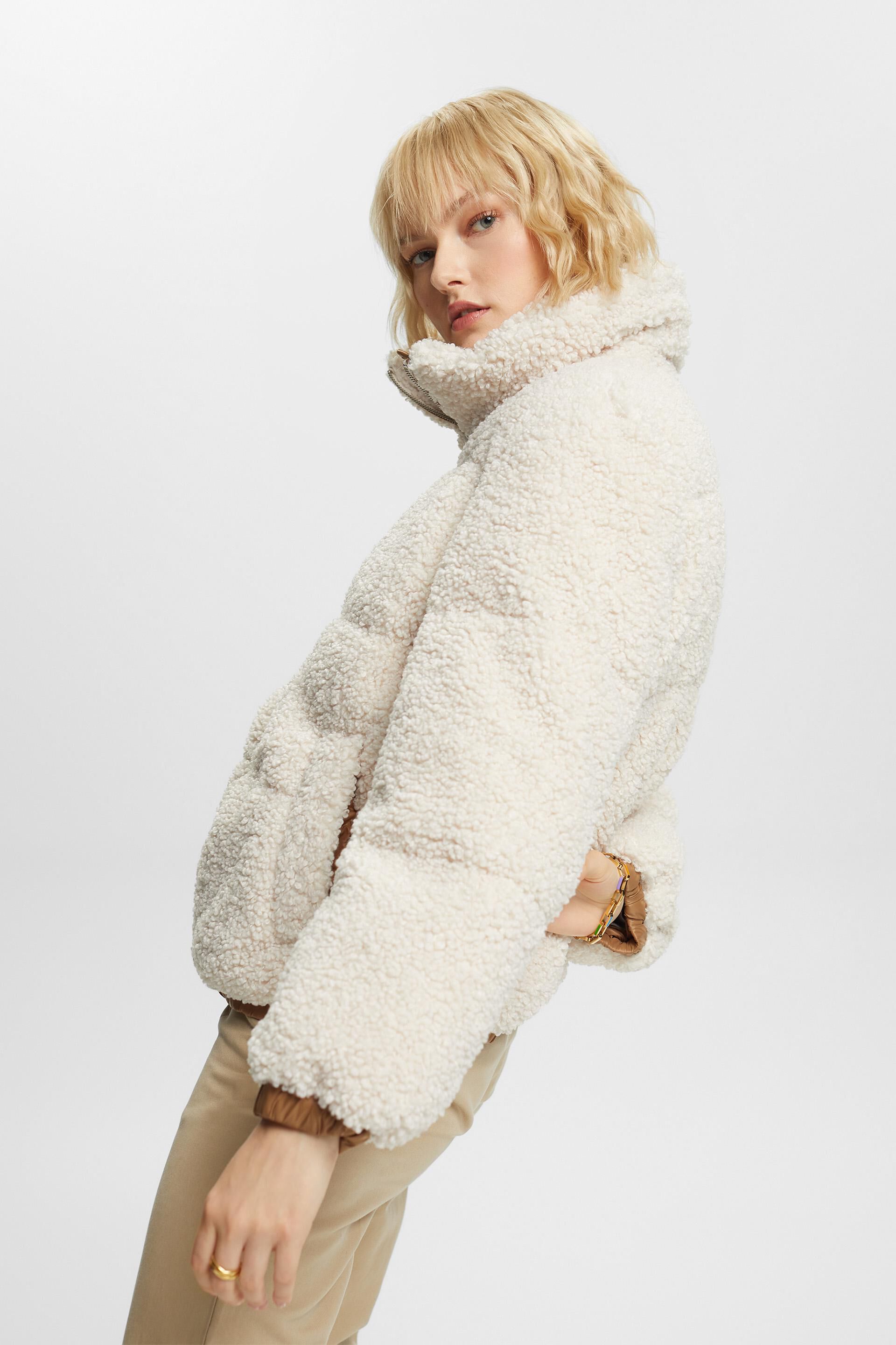 ESPRIT - Quilted Sherpa Jacket at our online shop