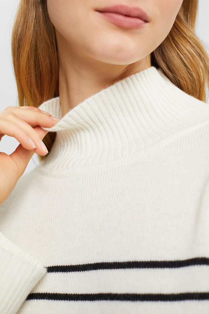 ESPRIT - Wool blend mock neck jumper, LENZING™ ECOVERO™ at our online shop