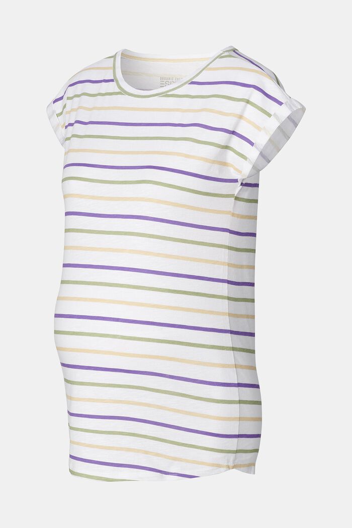 Striped t-shirt, organic cotton, NIGHT SKY BLUE, detail image number 4