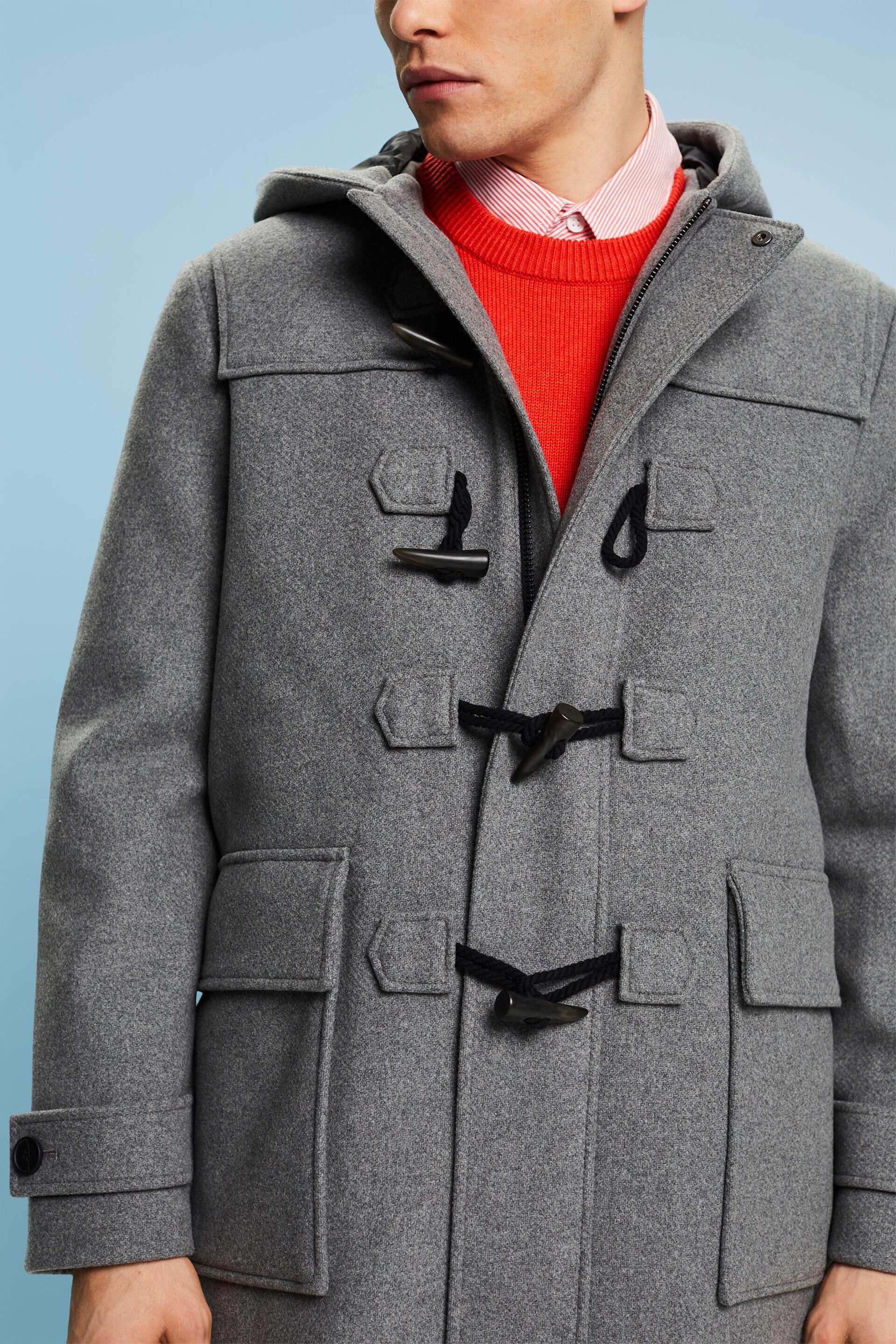 ESPRIT - Wool Blend Duffle Coat at our online shop