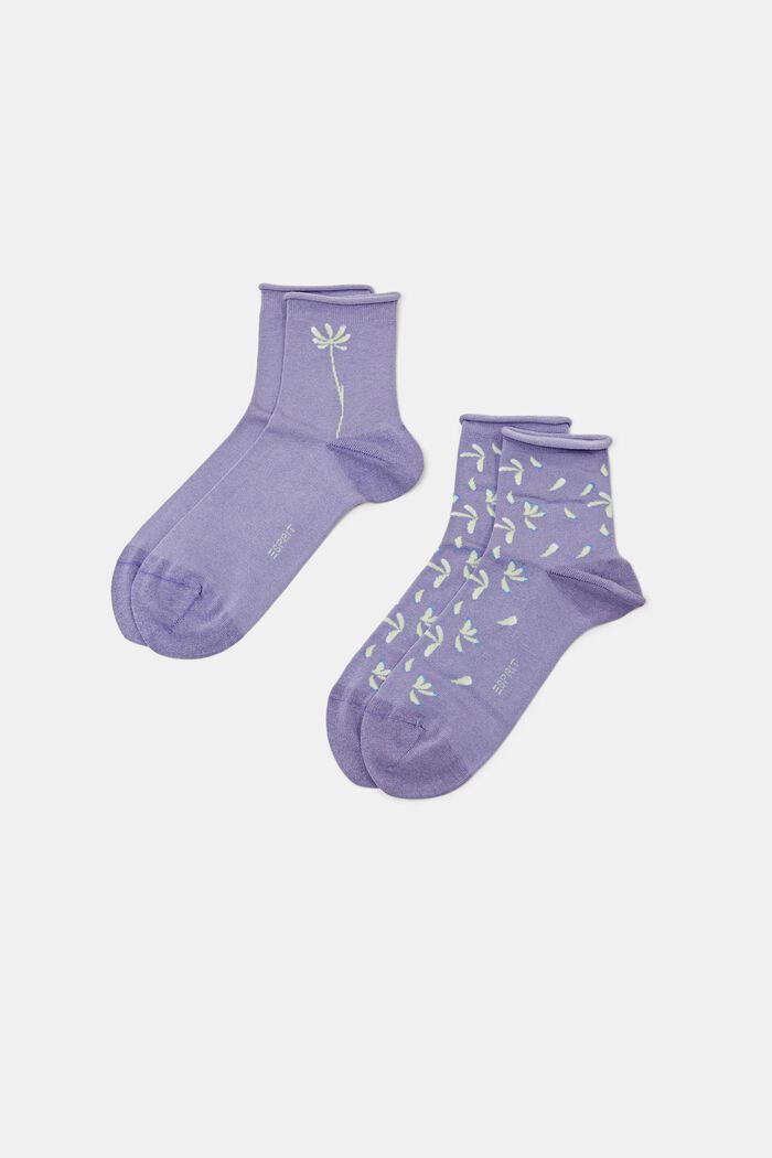 2-Pack Printed Knit Socks, THIMBLE, detail image number 0