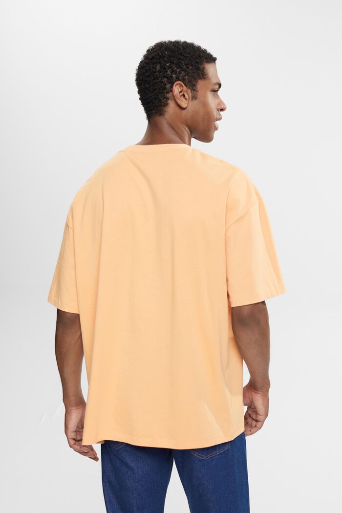 Oversized T-shirt with a logo print, PEACH, detail image number 3