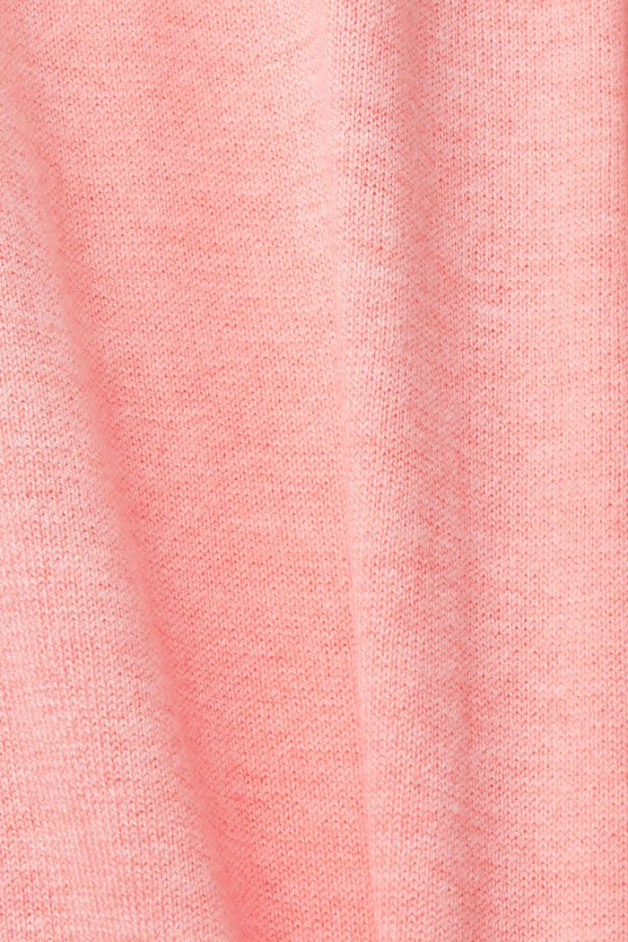 Light knit jumper with high-low hem, PINK, detail image number 5