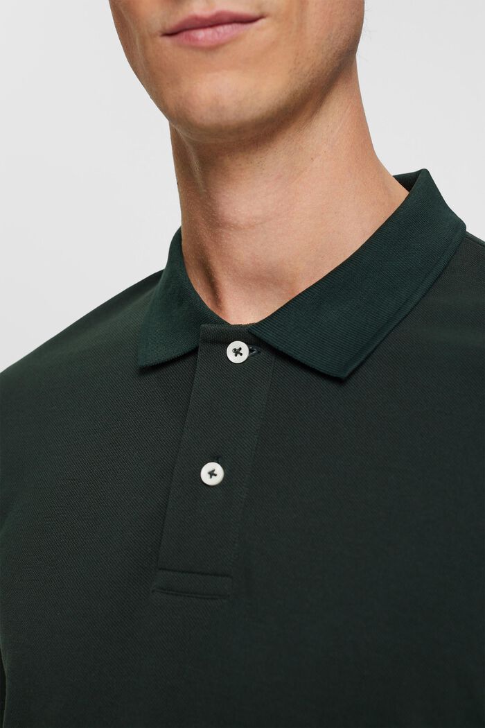 Slim fit polo shirt, DARK TEAL GREEN, detail image number 2