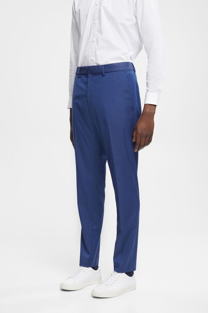 Slim fit suit trousers, BLUE, detail image number 0