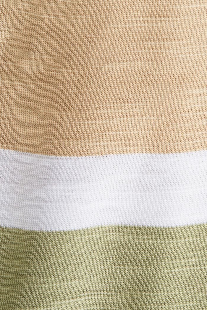 Striped jersey T-shirt, 100% cotton, SAND, detail image number 5