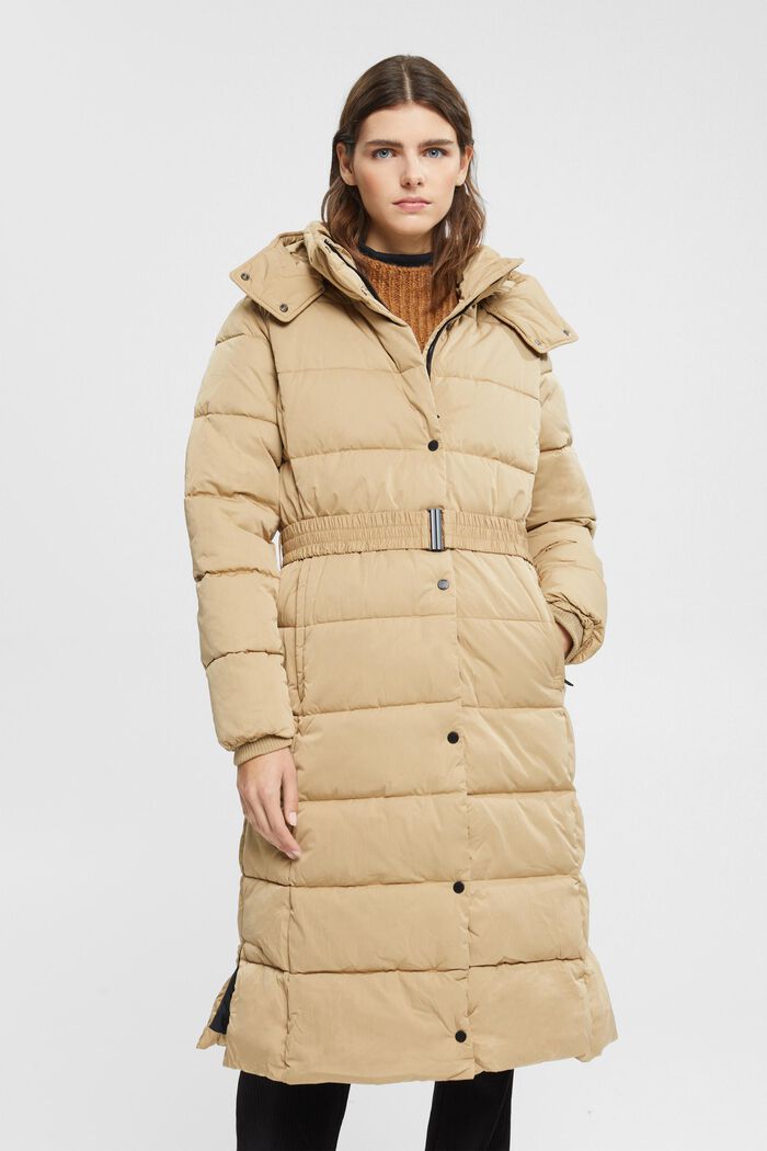 ESPRIT - Quilted coat with belt at our online shop