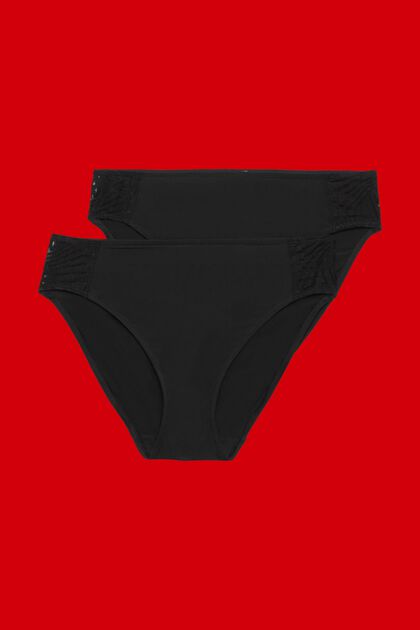 2-pack of mini briefs with lace detail