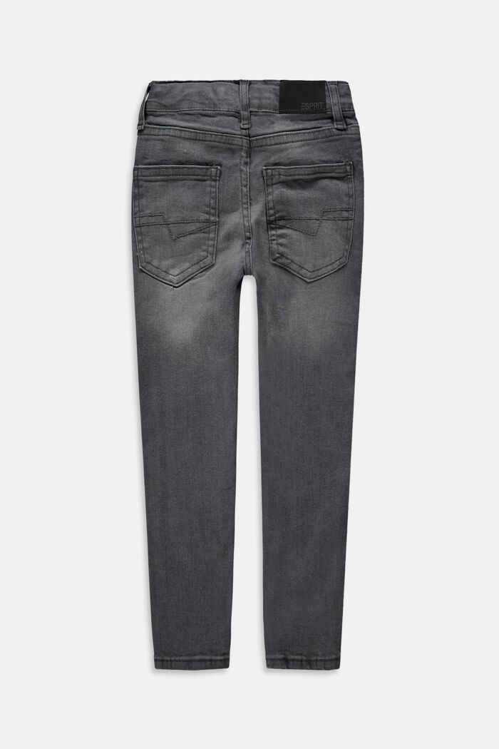 Jeans with an adjustable waistband, GREY DARK WASHED, detail image number 1