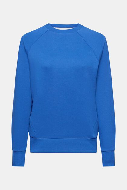 Sweatshirt with zip pockets, BRIGHT BLUE, overview