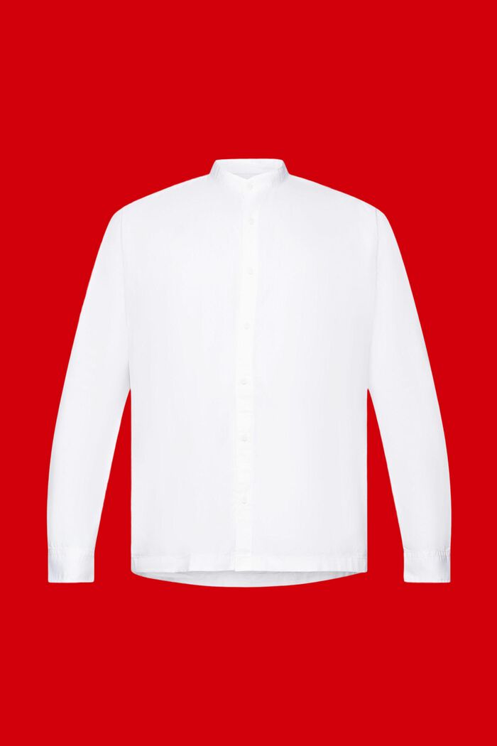 Band collar shirt, WHITE, detail image number 6