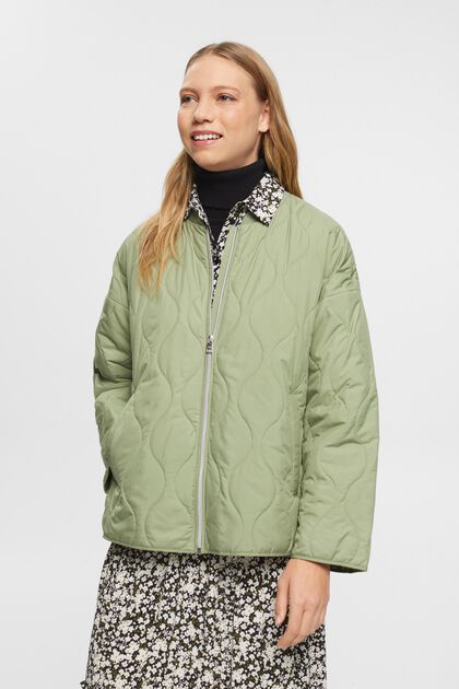 Ultra lightweight quilted bomber jacket