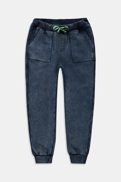 Washed-effect joggers